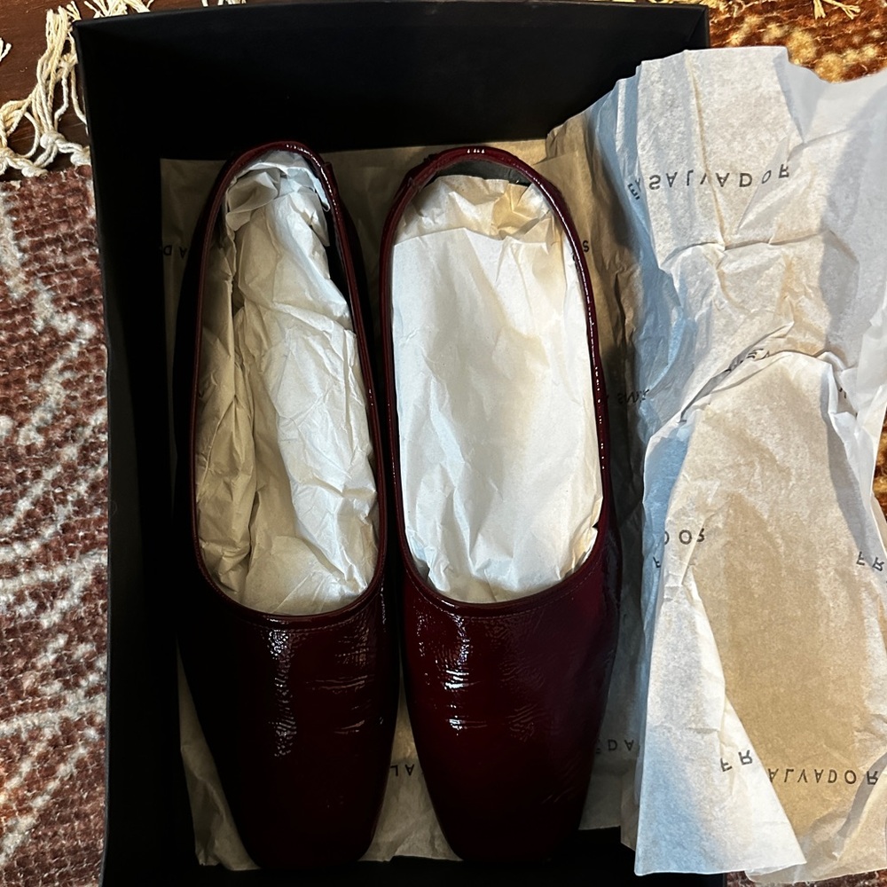 Freda Salvador Jessie Flat in Oxblood - Picture 2 of 6